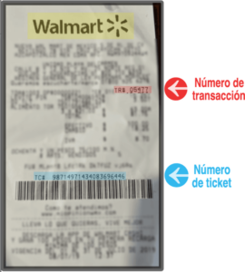 Ticket de Walmart