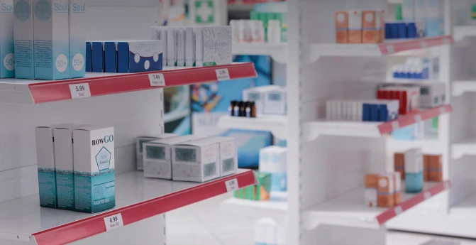 Ticket de Farmacia San Pablo junto a una computadora para facturación
